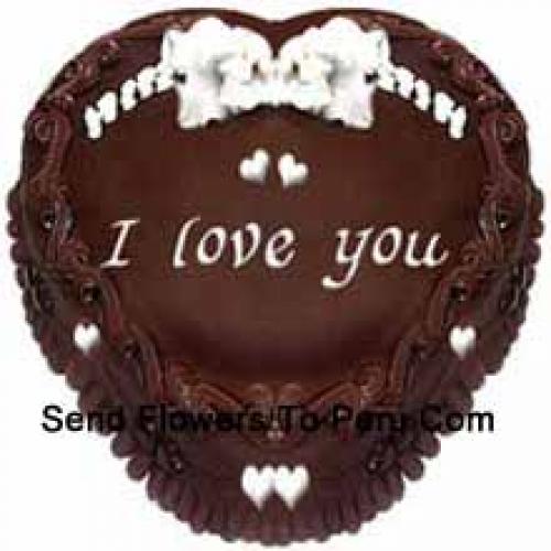 1 Kg Chocolate Heart Cake