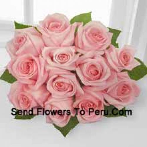 12 Beautiful Pink Roses